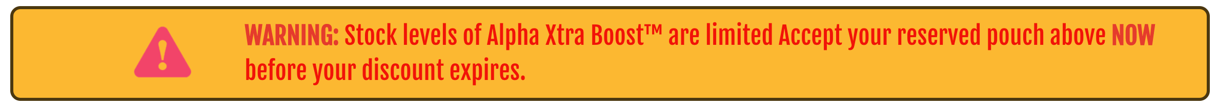 Alpha Xtra Boost - WARNING